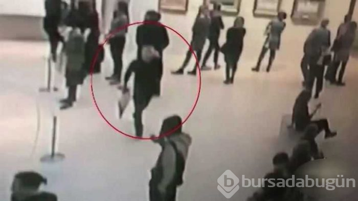 180 bin dolarlık tablonun çalındığı an kameralarda
