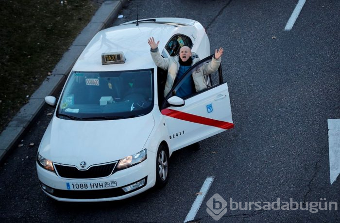 İspanya'da taksiciler Uber'e karşı grevde