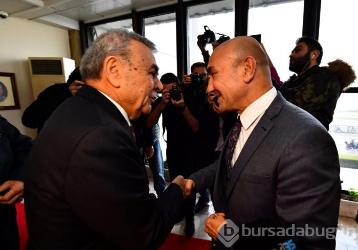  CHP'nin İzmir adayı Tunç Soyer'den, Aziz Kocaoğlu'na ziyaret 