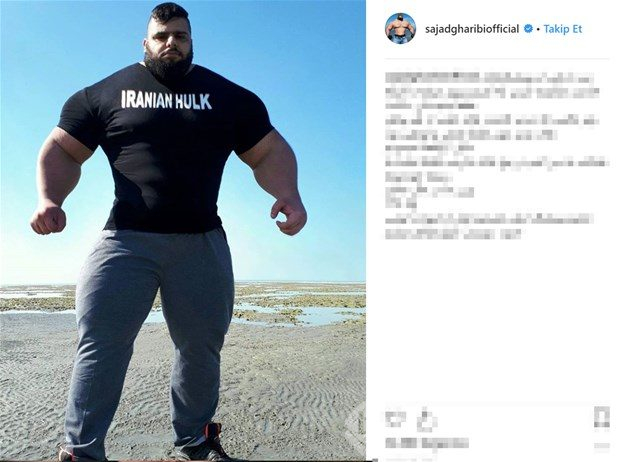 İranlı Hulk görenleri şaşırtıyor!