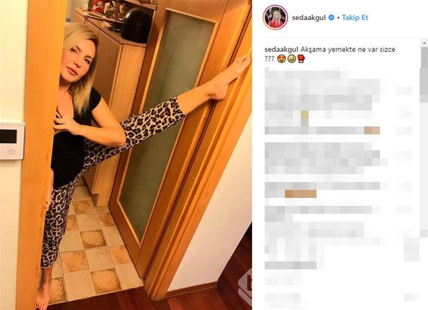 Seda Akgül'ün bacak pozu olay oldu!

