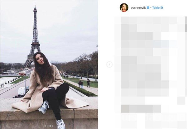 Sevgilisiyle Paris tatilinde
