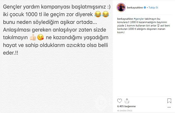 Berkay'ın aylık geliri belli oldu
