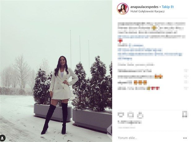 Ana Paula Cespedes sosyal medyada paylaştığı fotoğraflarla ilgi görüyor.
