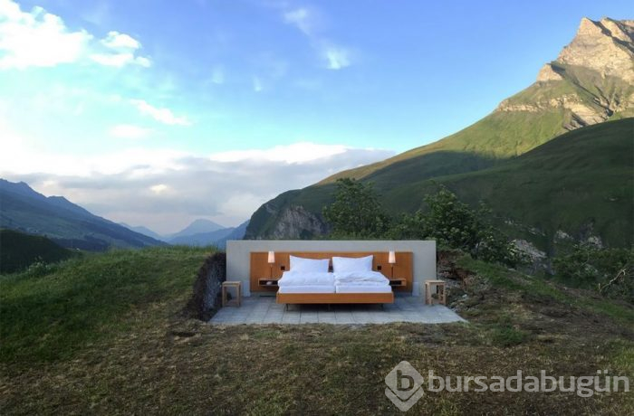 İsviçre'de bol yıldızlı, duvarları ve tavanı olmayan otel: Null Stern