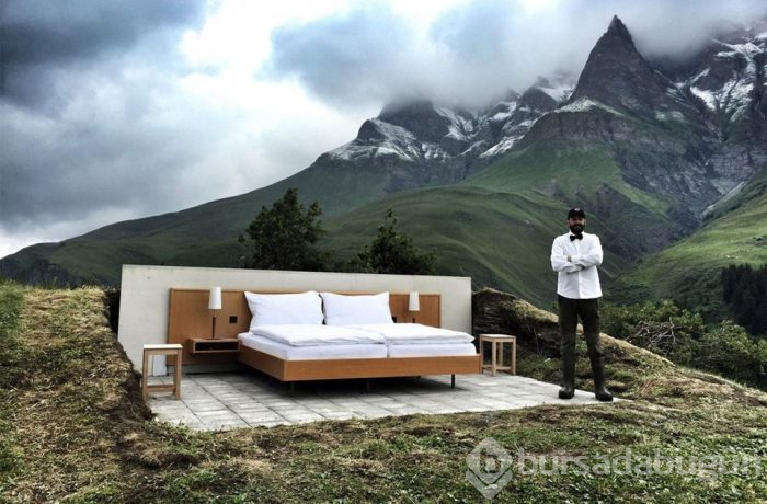 İsviçre'de bol yıldızlı, duvarları ve tavanı olmayan otel: Null Stern