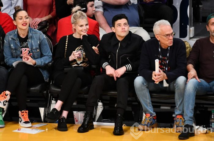 Rami Malek ve Lucy Boynton'ın basketbol aşkı (NBA maçlarına damga vuran ünlü isimler)