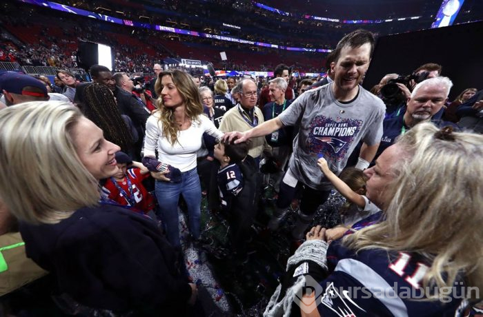 Gisele Bünchen'den Super Bowl'da eşi Tom Brady'ye destek