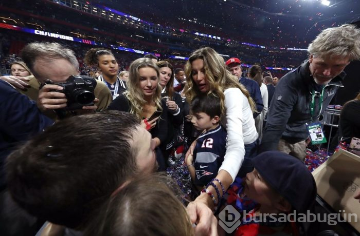 Gisele Bünchen'den Super Bowl'da eşi Tom Brady'ye destek