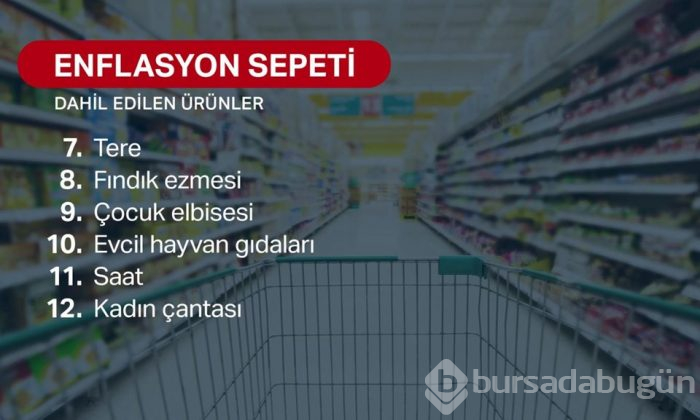 Enflasyon sepetine 12 yeni ürün girdi