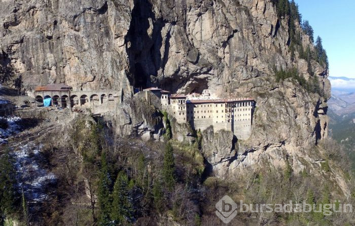 Sümela Manastırı'nda teleferik heyecanı