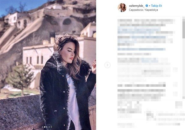 Özlem Yıldız Kapadokya tatilinde
