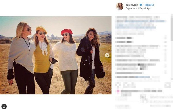 Özlem Yıldız Kapadokya tatilinde
