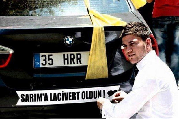 Gelin arabalarındaki ilginç yazılar

