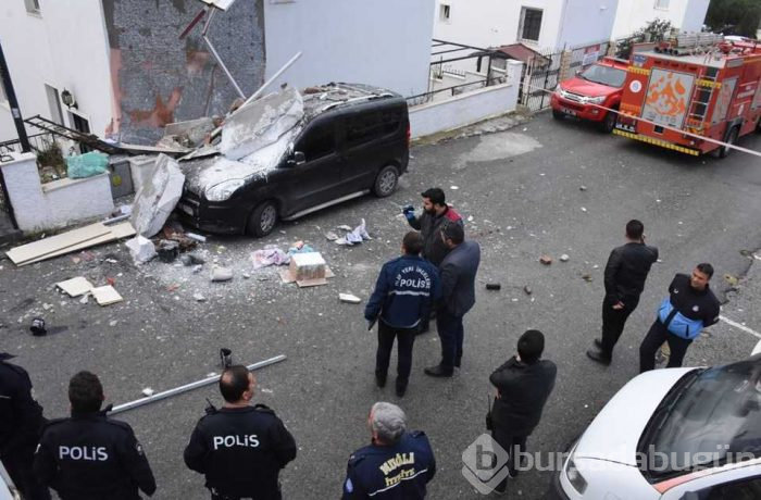 Bodrum'da patlayan buzdolabı evin duvarını yıktı
