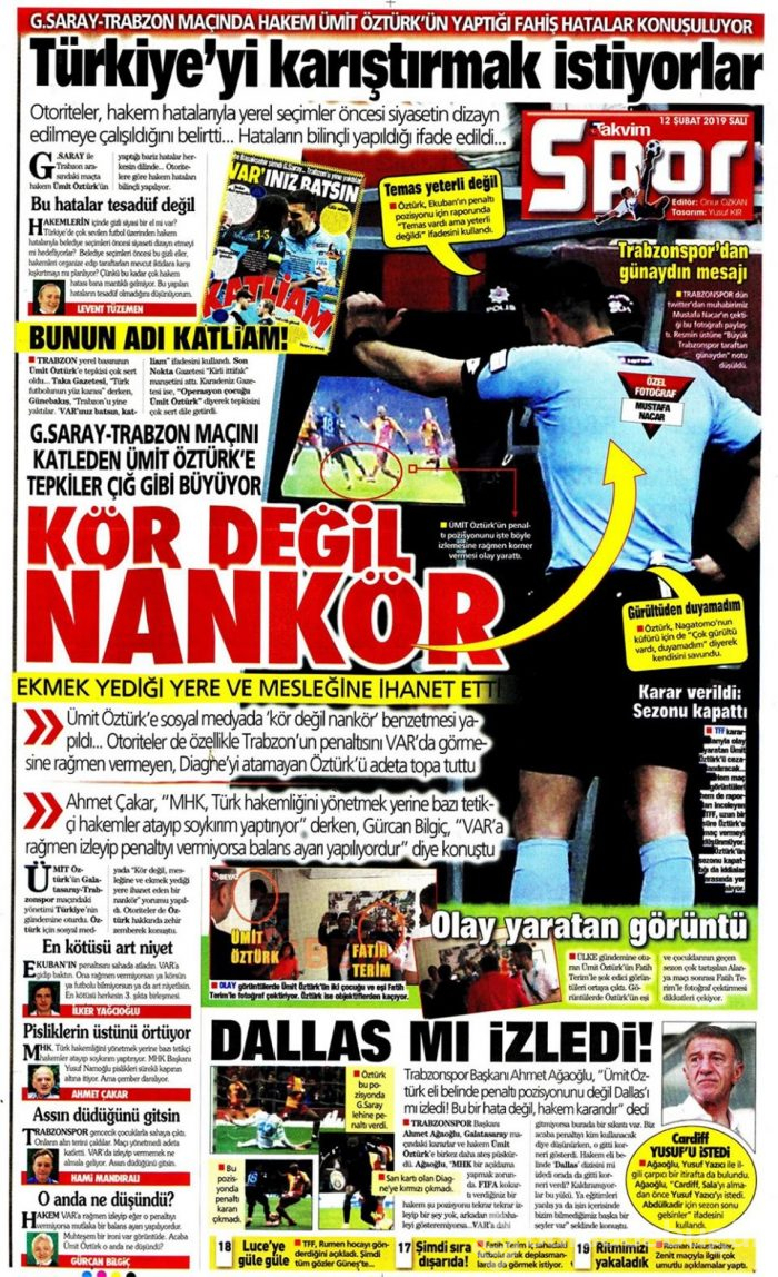 Günün spor manşetleri (12 Şubat 2019)