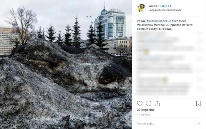 Rusya'da yine 'siyah' kar yağdı
