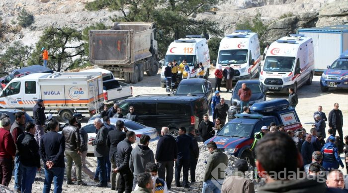 Muğla'da maden sahasında heyelan
