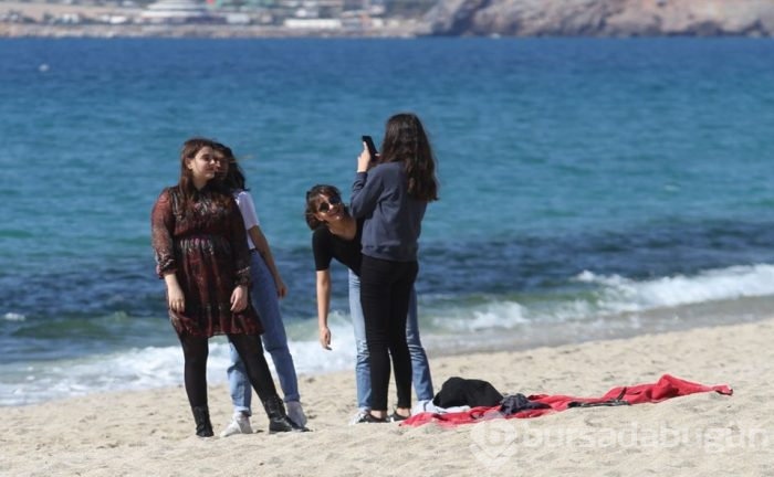 Alanya'da şubat ayında deniz keyfi