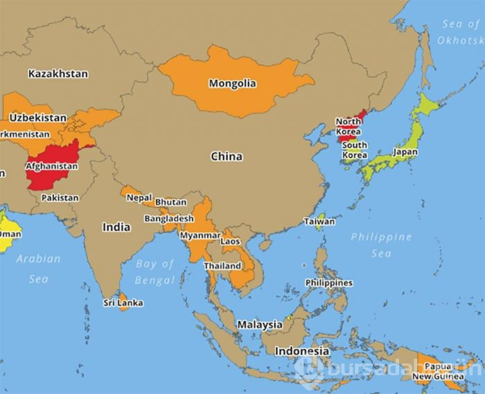2019 Dünya seyahat risk haritası yayınlandı