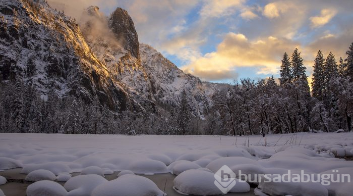 Yosemite Vadisi'nden kış manzaraları
