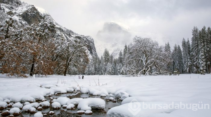 Yosemite Vadisi'nden kış manzaraları
