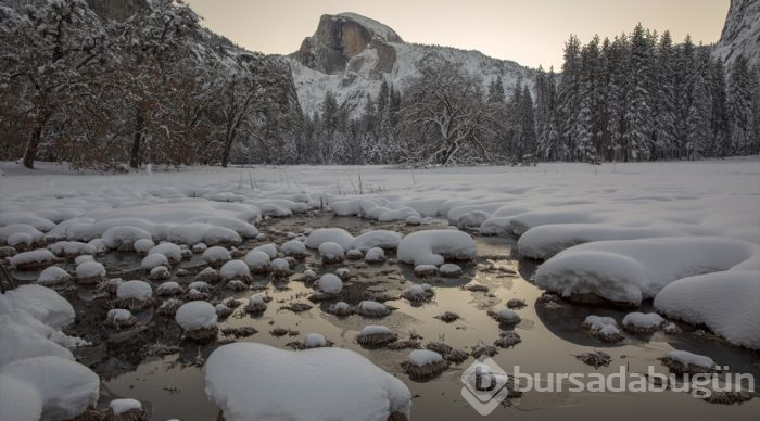 Yosemite Vadisi'nden kış manzaraları
