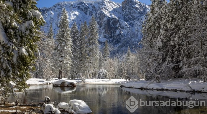 Yosemite Vadisi'nden kış manzaraları
