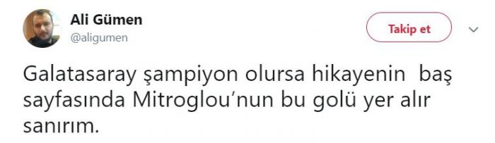 Mitroglou'nun golü ortalığı yıktı geçti
