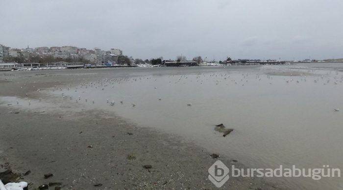 Silivri'de deniz yaklaşık 150 metre çekildi