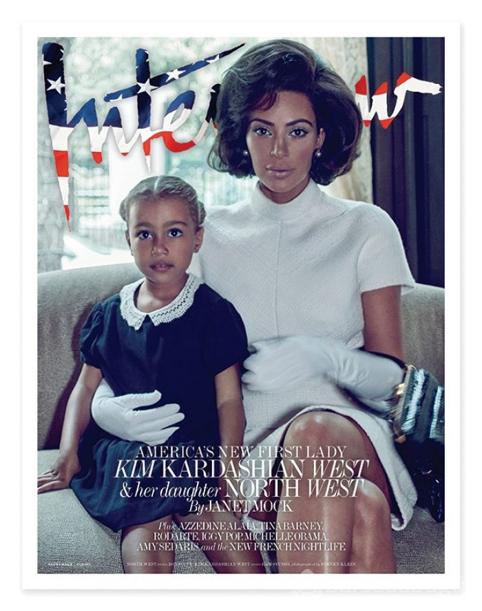 Kim Kardashian'ın 5 yaşındaki kızı dergiye kapak oldu