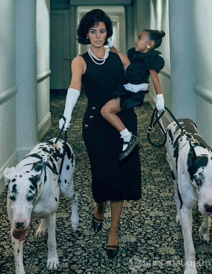 Kim Kardashian'ın 5 yaşındaki kızı dergiye kapak oldu