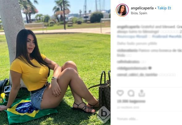 Futbolcu Emre Mor, Brezilyalı güzel Angelica Perla'dan aşk golü yedi
