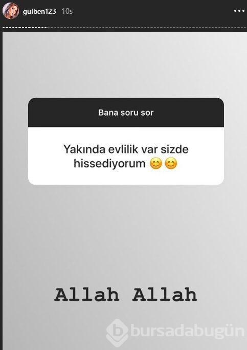 Gülben'den evlilik sorusuna ilginç yanıt!


