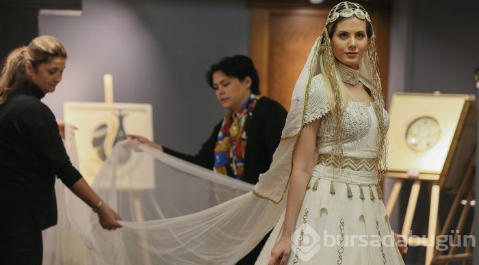 Kenevirden "abiye ve gelinlik" yaptılar
