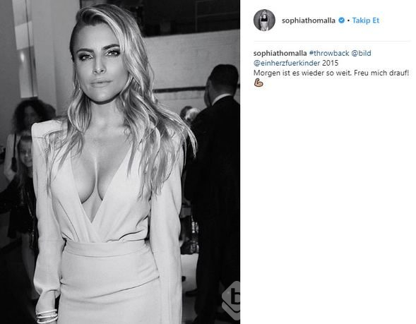 Beşiktaş maçındaki güzel: Sophia Thomalla
