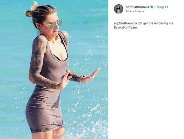 Beşiktaş maçındaki güzel: Sophia Thomalla
