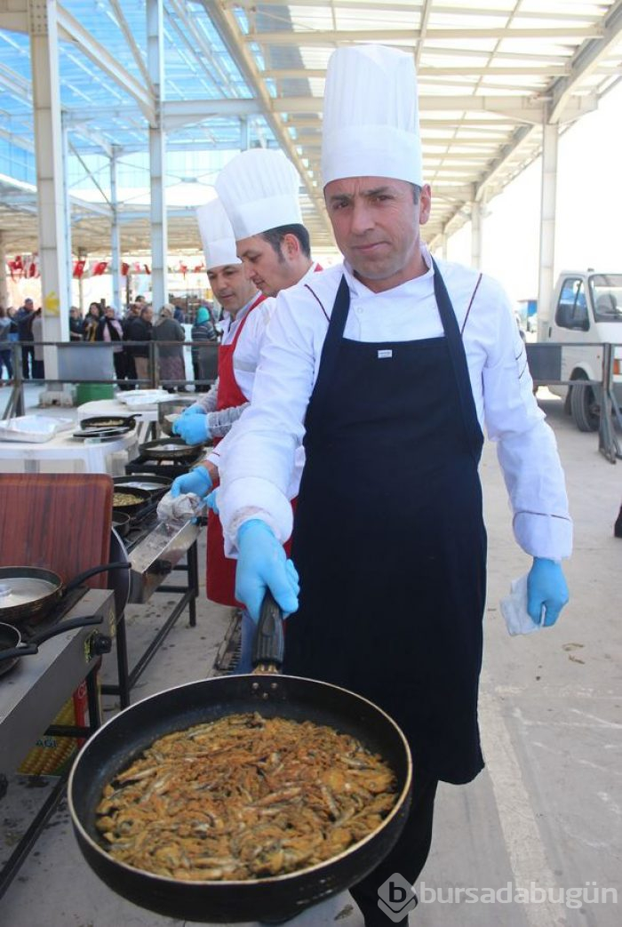 Şölende 6 ton hamsi dağıtıldı
