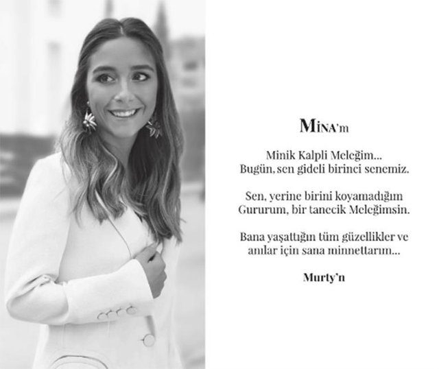 Mina Başaran'ın nişanlısı Murat Gezer'den duygusal ilan
