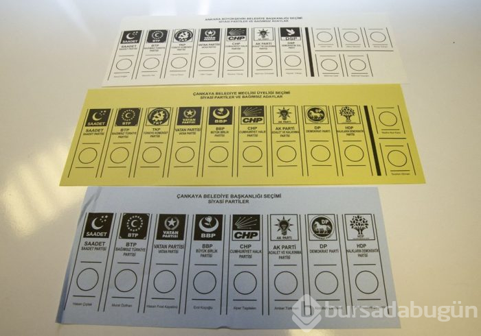İşte yerel seçimde kullanılacak oy pusulaları