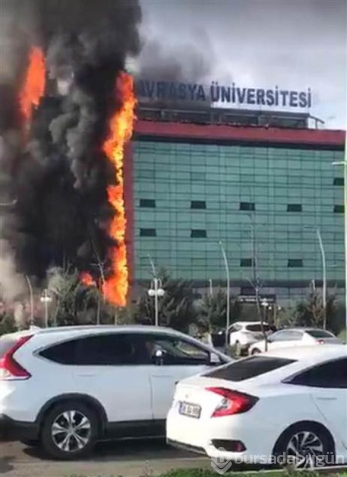 Trabzon'da üniversite kampüsünde yangın