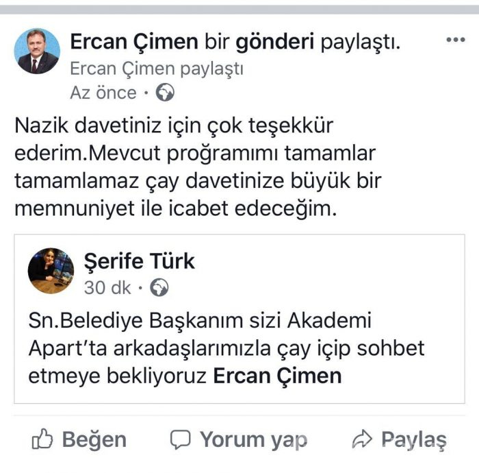 Başkan Çimen, öğrencilerin talebini geri çevirmedi
