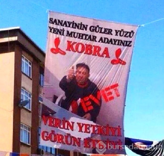 Muhtar adayı sloganıyla güldürdü: bana verene ben de veririm!