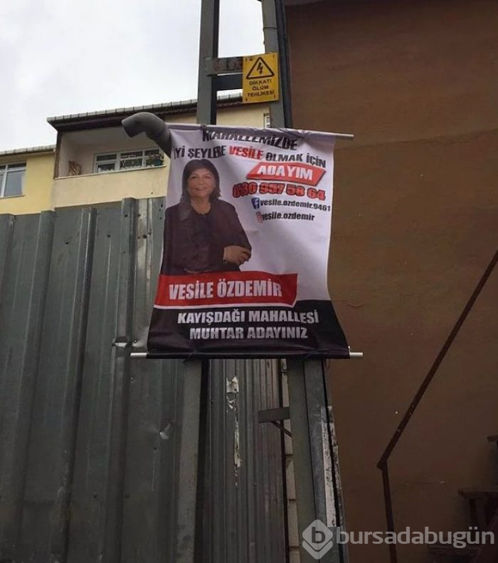 Muhtar adayı sloganıyla güldürdü: bana verene ben de veririm!