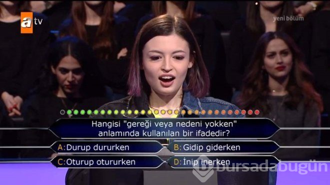 Kim milyoner olmak ister'e katılan youtuber meryem can, 2. soruda elendi!