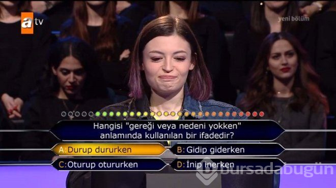 Kim milyoner olmak ister'e katılan youtuber meryem can, 2. soruda elendi!