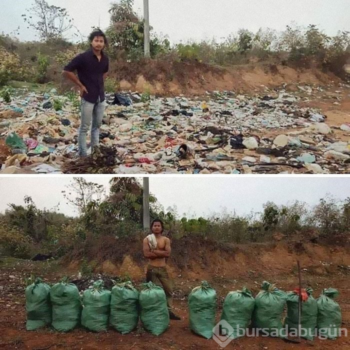 Çöp toplama meydan okumasına (#Trashtag Challange) ait en iyi örnekler