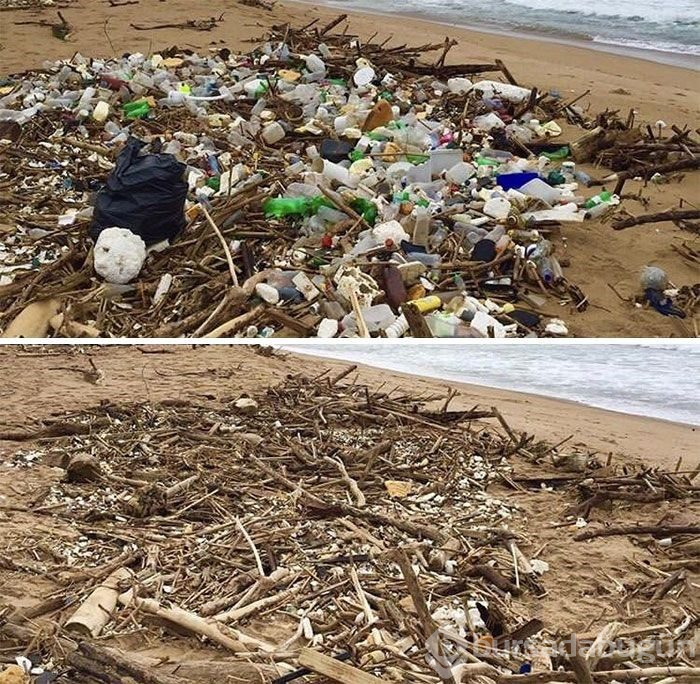 Çöp toplama meydan okumasına (#Trashtag Challange) ait en iyi örnekler