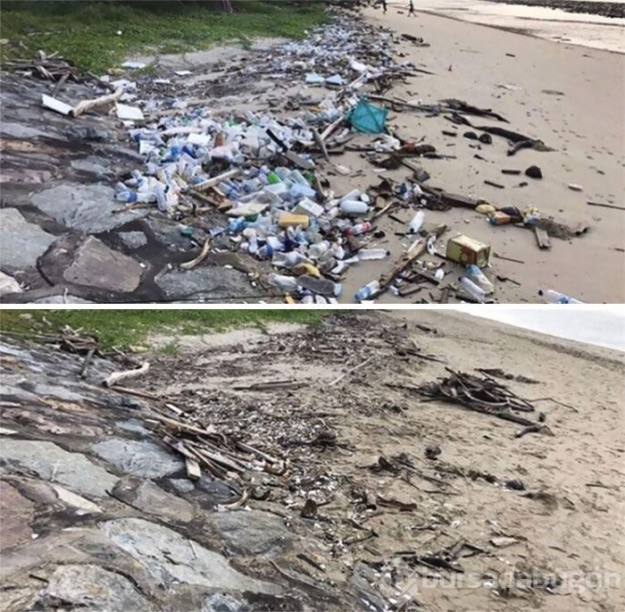 Çöp toplama meydan okumasına (#Trashtag Challange) ait en iyi örnekler
