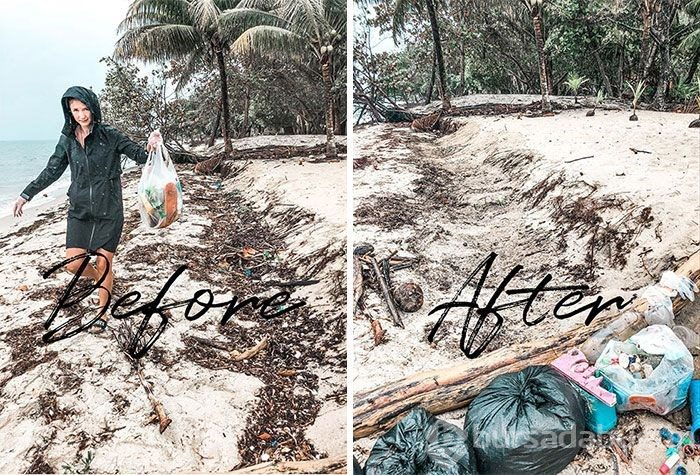 Çöp toplama meydan okumasına (#Trashtag Challange) ait en iyi örnekler